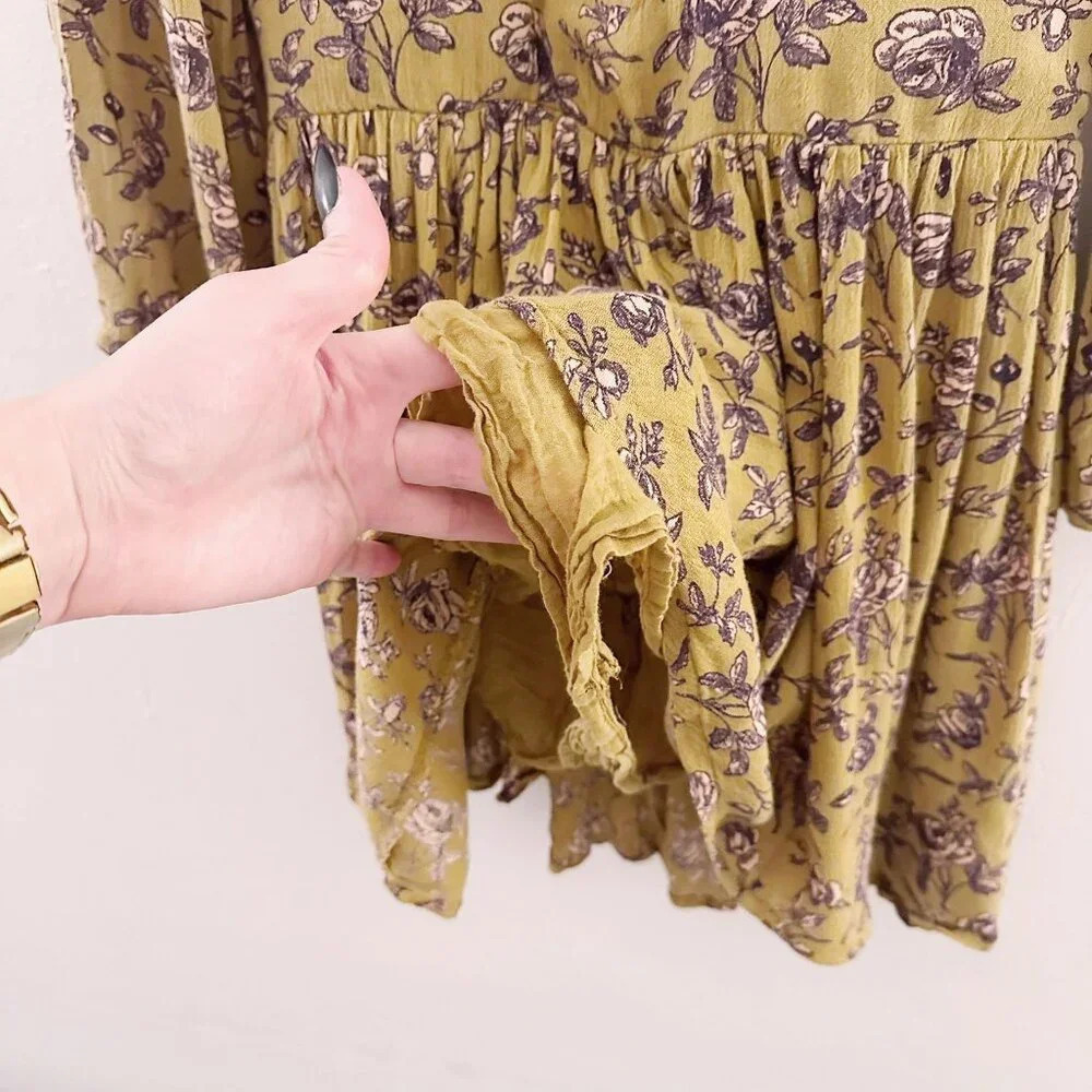 RAGA Floral Sofia Cutout Short Dress Romper Mini Criss Cross - Picture 3 of 8